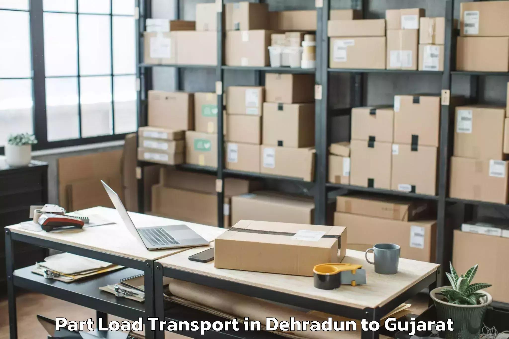 Dehradun to Khambhalia Part Load Transport